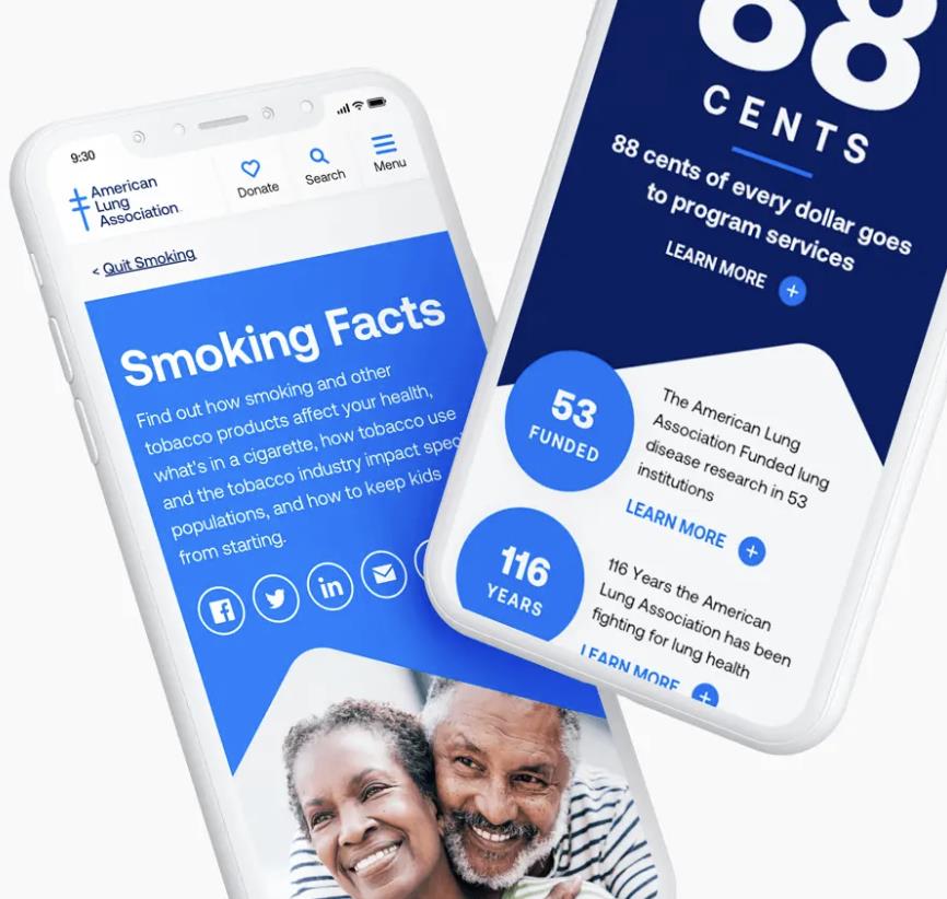 American Lung Association | Increasing site engagement with customer-first UX